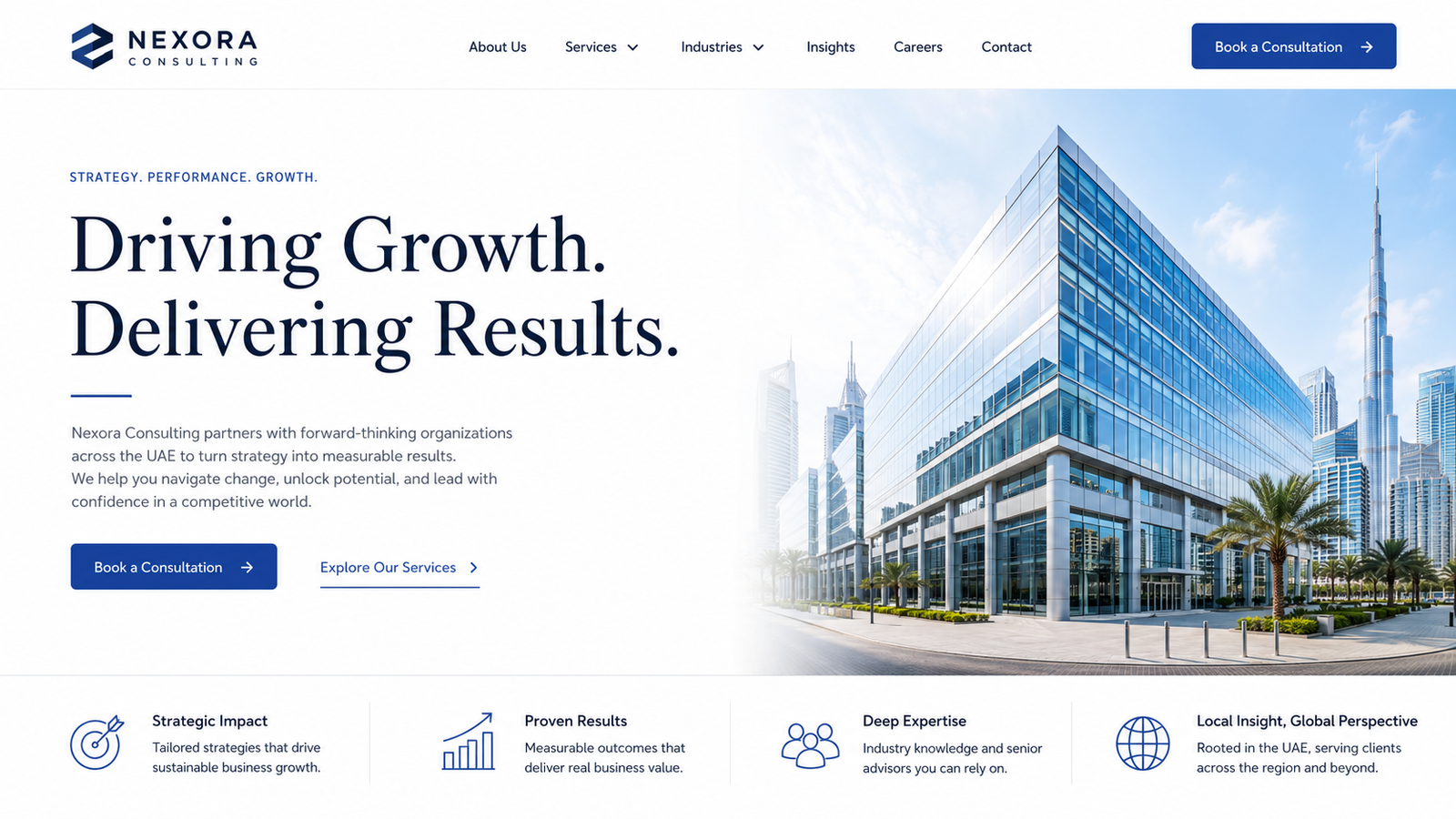 Professional corporate website design UAE