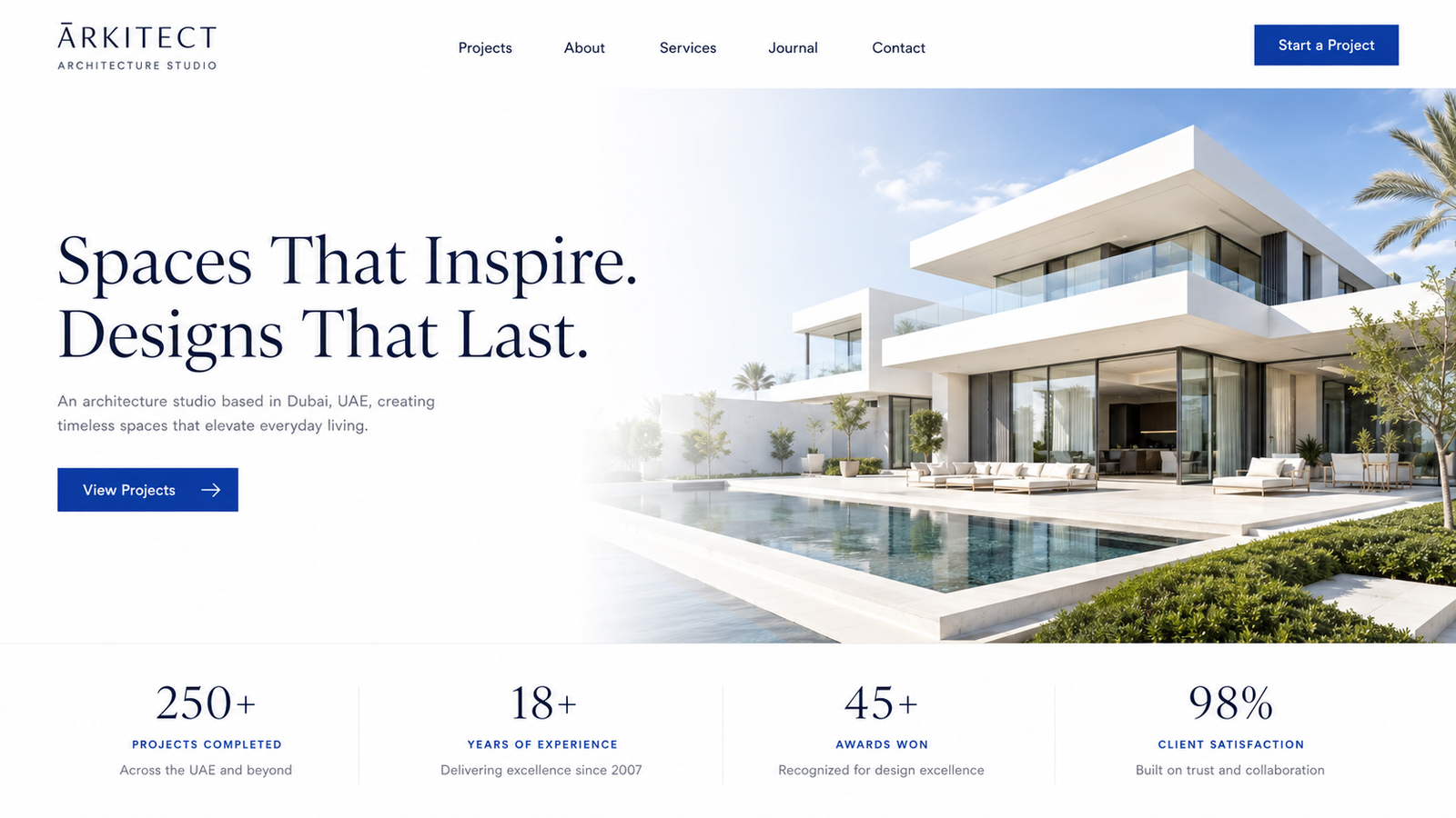Custom portfolio website UAE
