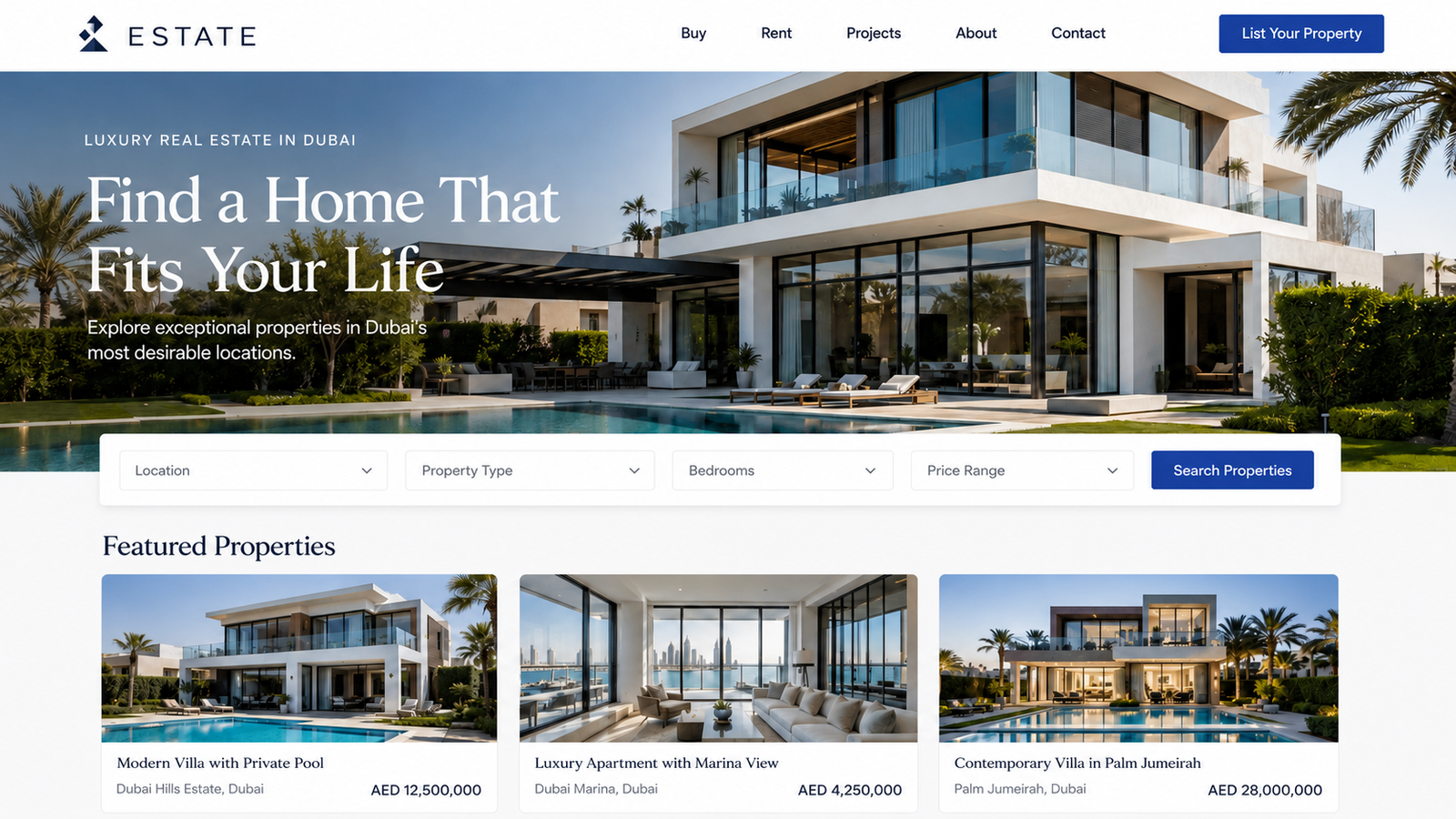 Professional business website design Dubai