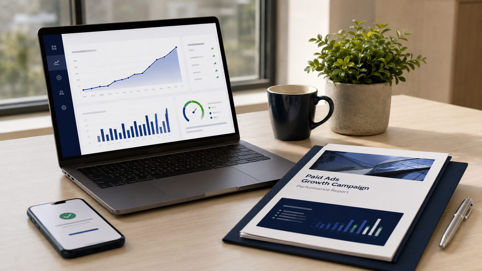Paid ads growth campaign with performance optimization and conversion tracking