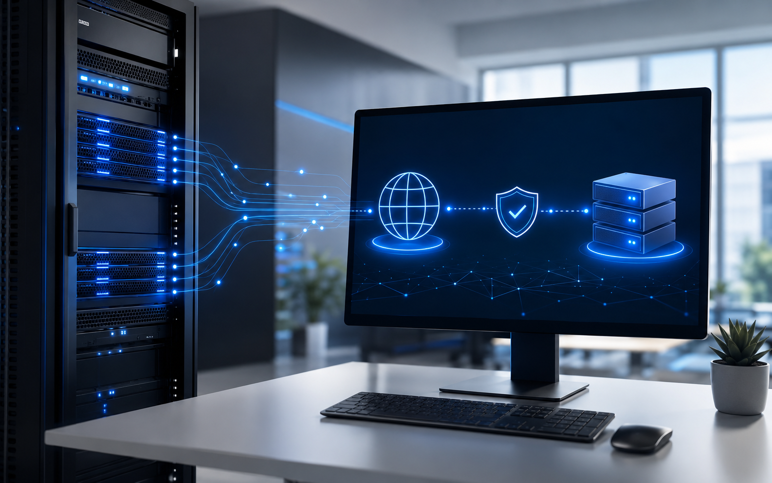 DNS configuration hosting connection and website domain setup in Dubai