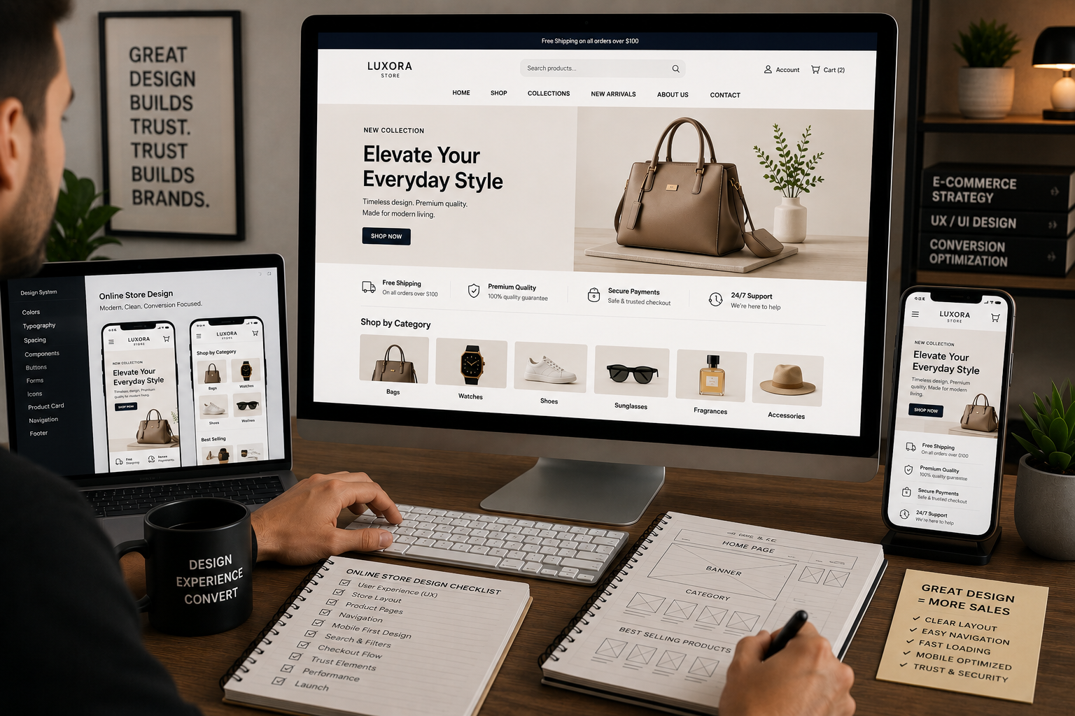 Online store development and conversion focused ecommerce website design in Dubai by Raanko