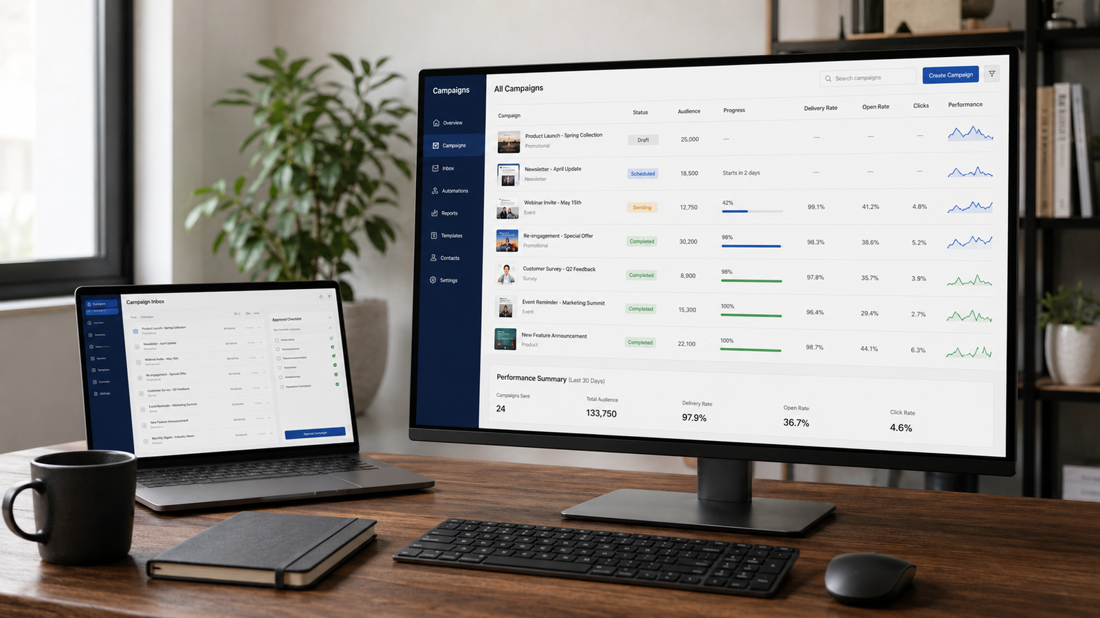 Email campaign management dashboard for professional email marketing Dubai services