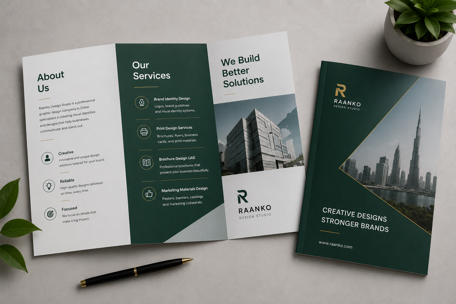 Creative brochure design UAE and professional company profile layouts