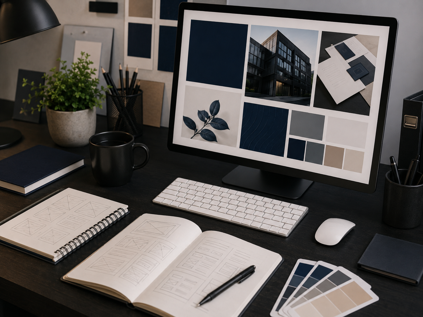 Creative planning for marketing materials design and brand visuals