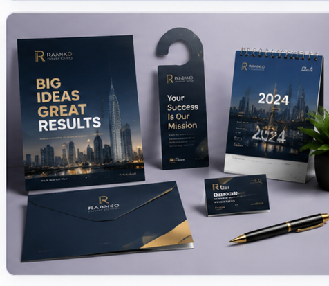 Marketing materials design including posters, banners and promotional assets