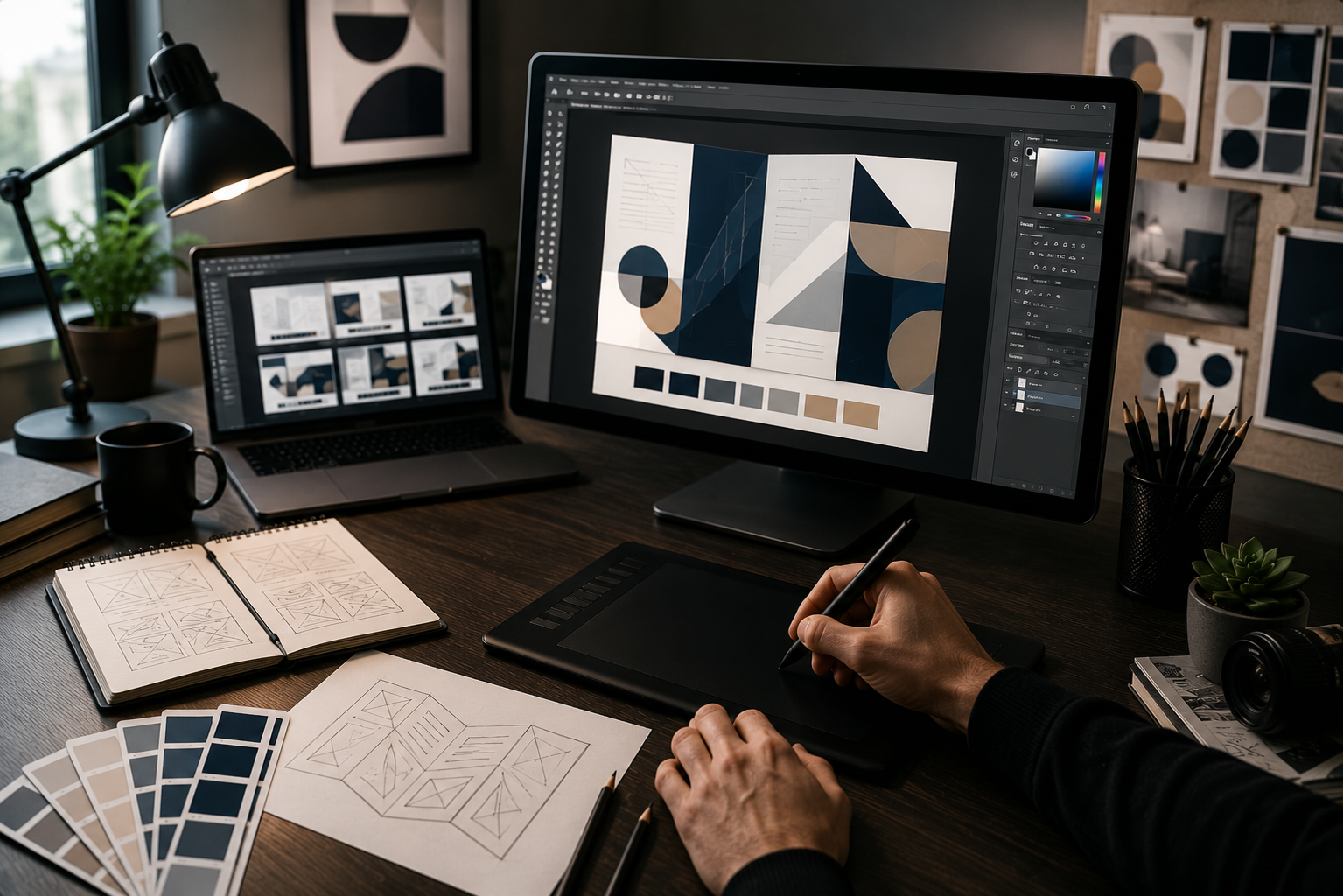 Professional graphic design Dubai concept and brand identity creation
