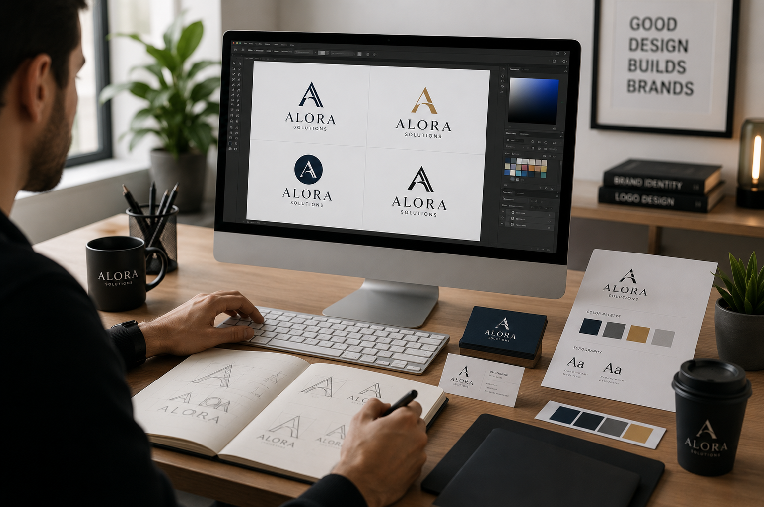 Professional custom logo design Dubai for a modern business