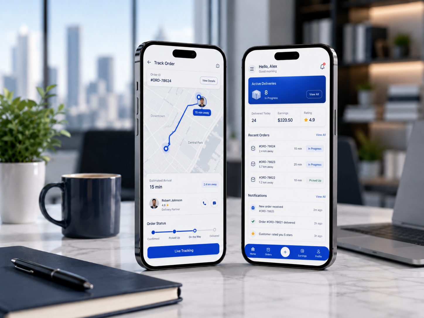 Delivery mobile app development Dubai with live tracking