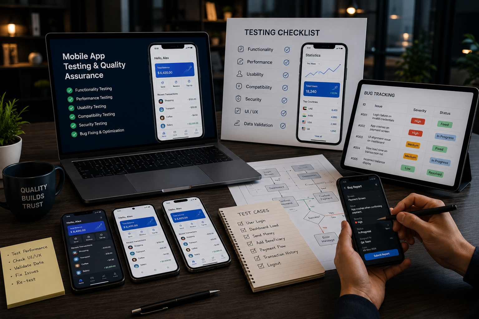 Mobile application testing for mobile app development Dubai