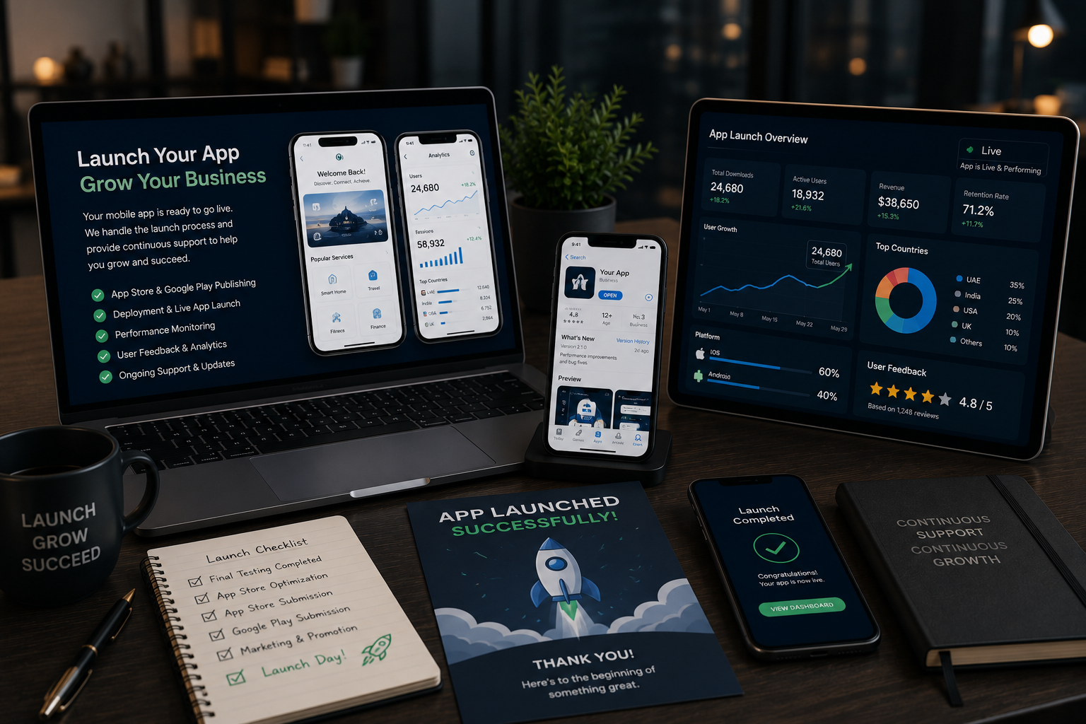 Mobile app launch and app development UAE support