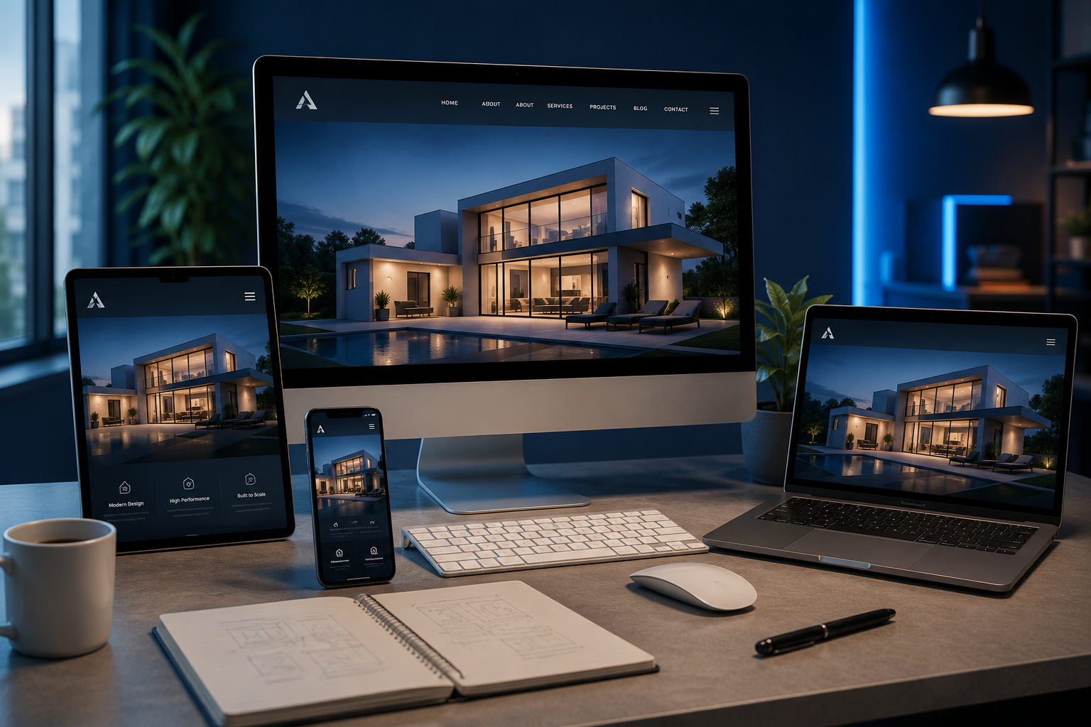 Professional web development Dubai business website project with responsive design fast performance and SEO friendly structure
