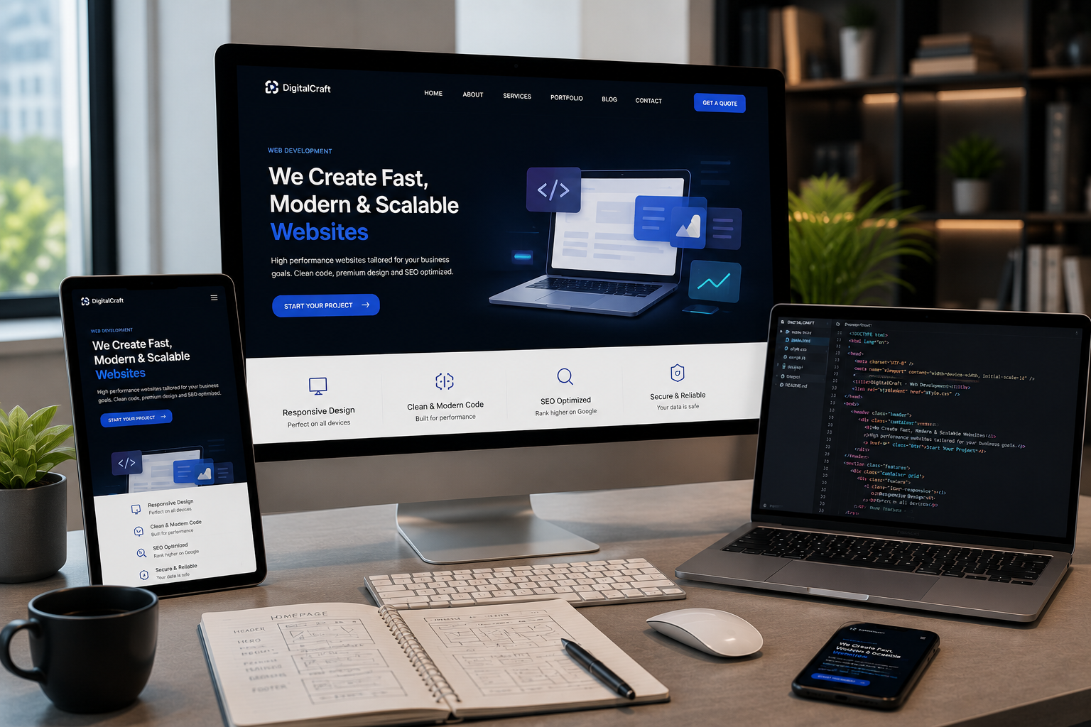 Website developers UAE corporate website development project with scalable responsive and professional business structure