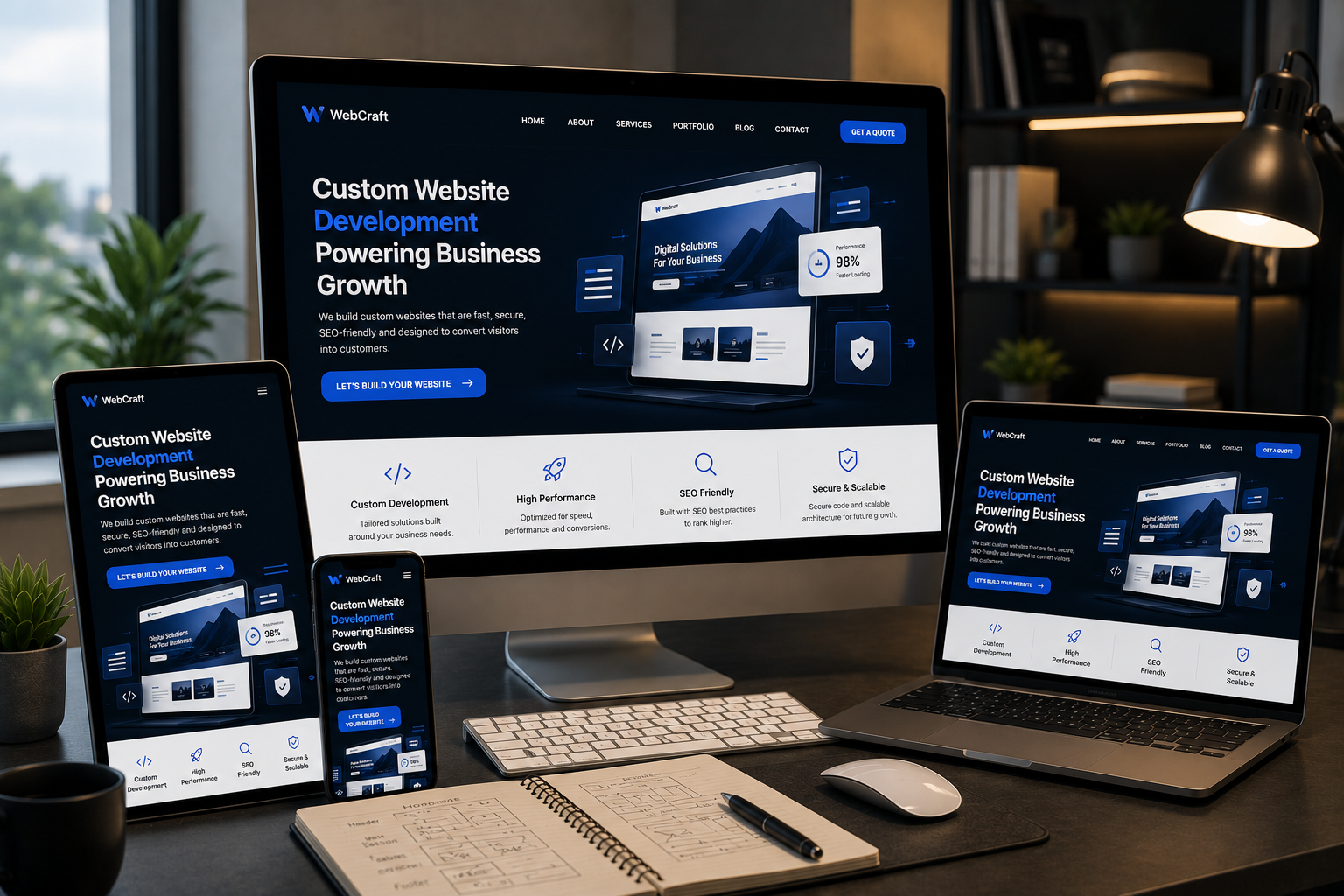 Professional WordPress development project with responsive performance easy content management and SEO friendly website structure