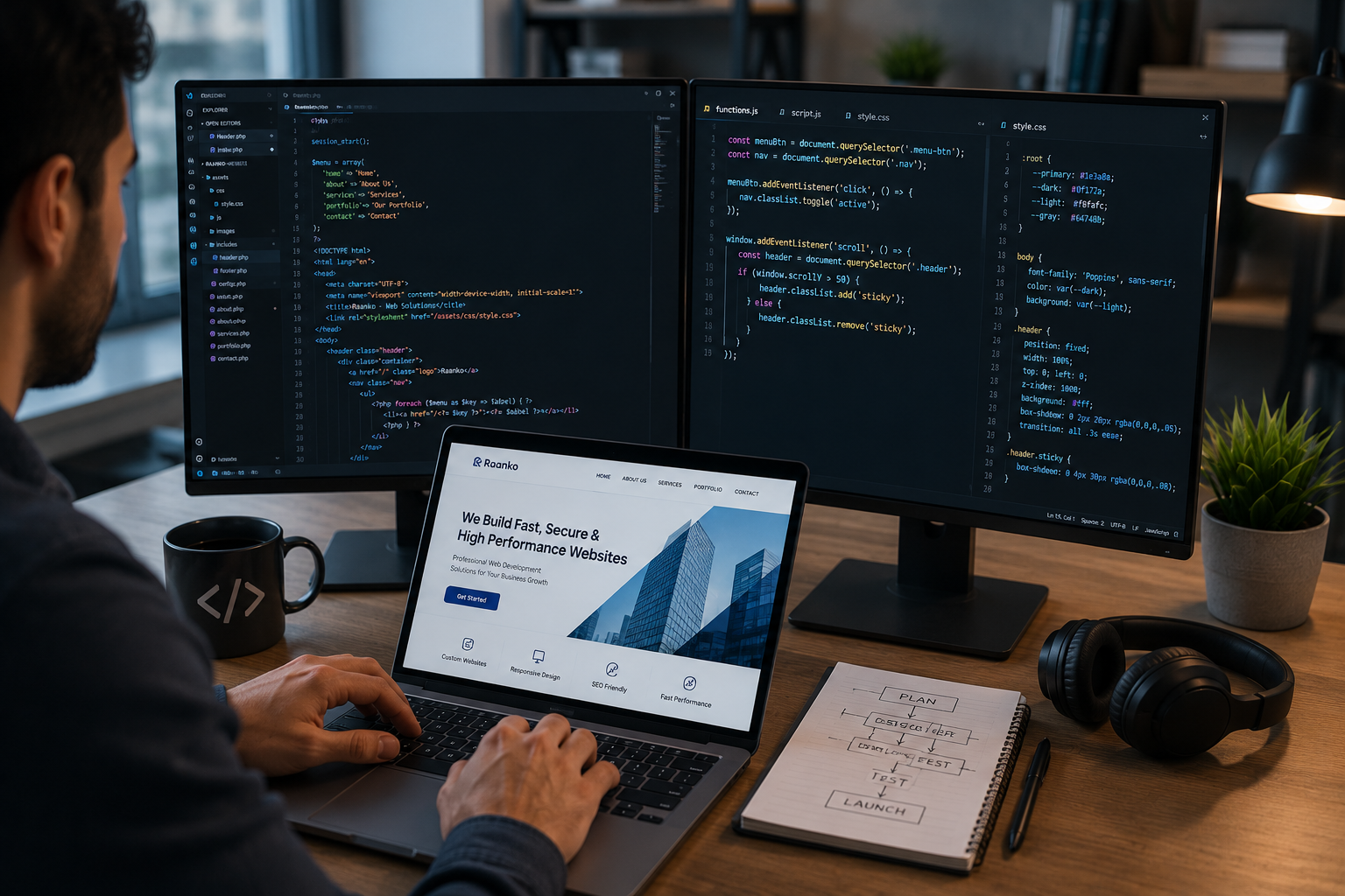 Professional WordPress development and custom web development Dubai with secure scalable coding