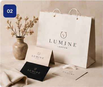 Luxury real estate logo design Dubai and complete brand identity project