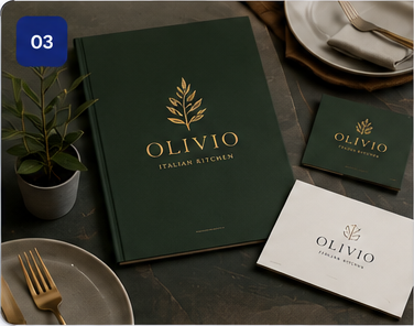 Restaurant logo design Dubai and complete restaurant brand identity
