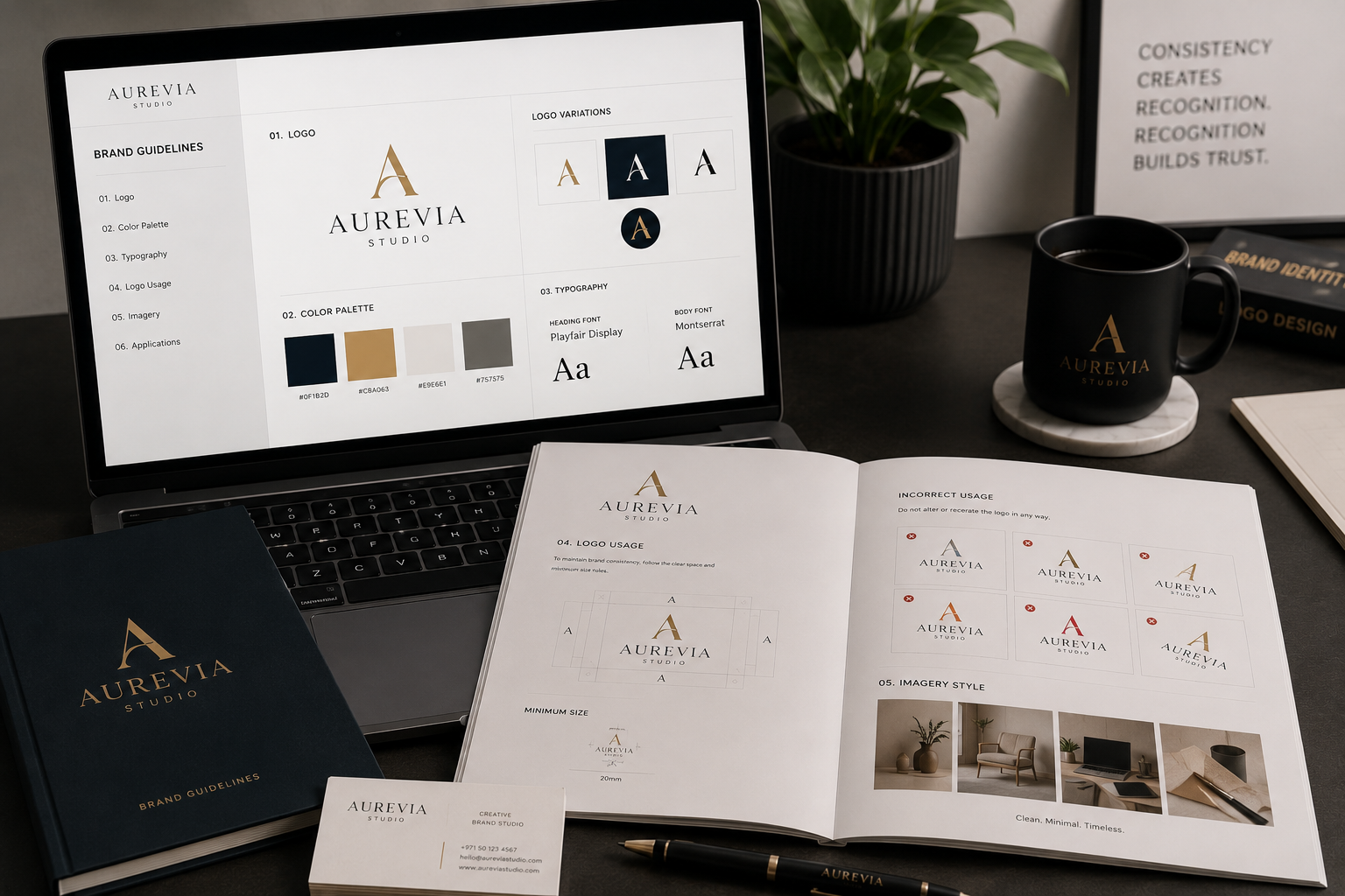 Professional branding services UAE with complete brand guidelines