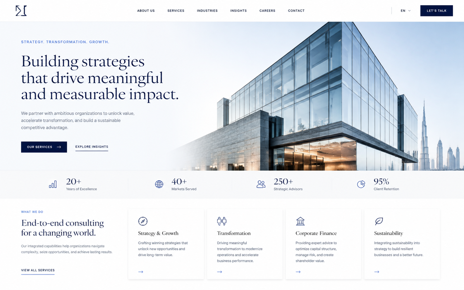 Premium corporate business website design by Raanko digital agency in Dubai