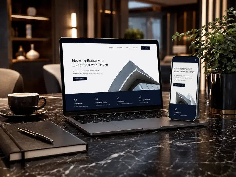 Professional Web Design Dubai - Raanko Web Design Company Professional web design Dubai by Raanko showing a responsive business website on laptop and mobile devices