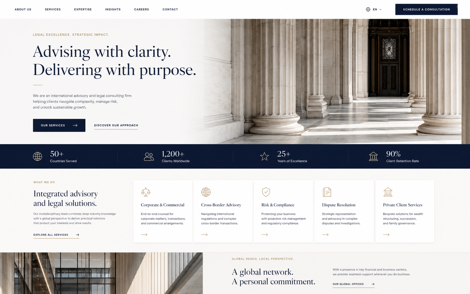 Professional services and consulting website design by Raanko digital agency Dubai